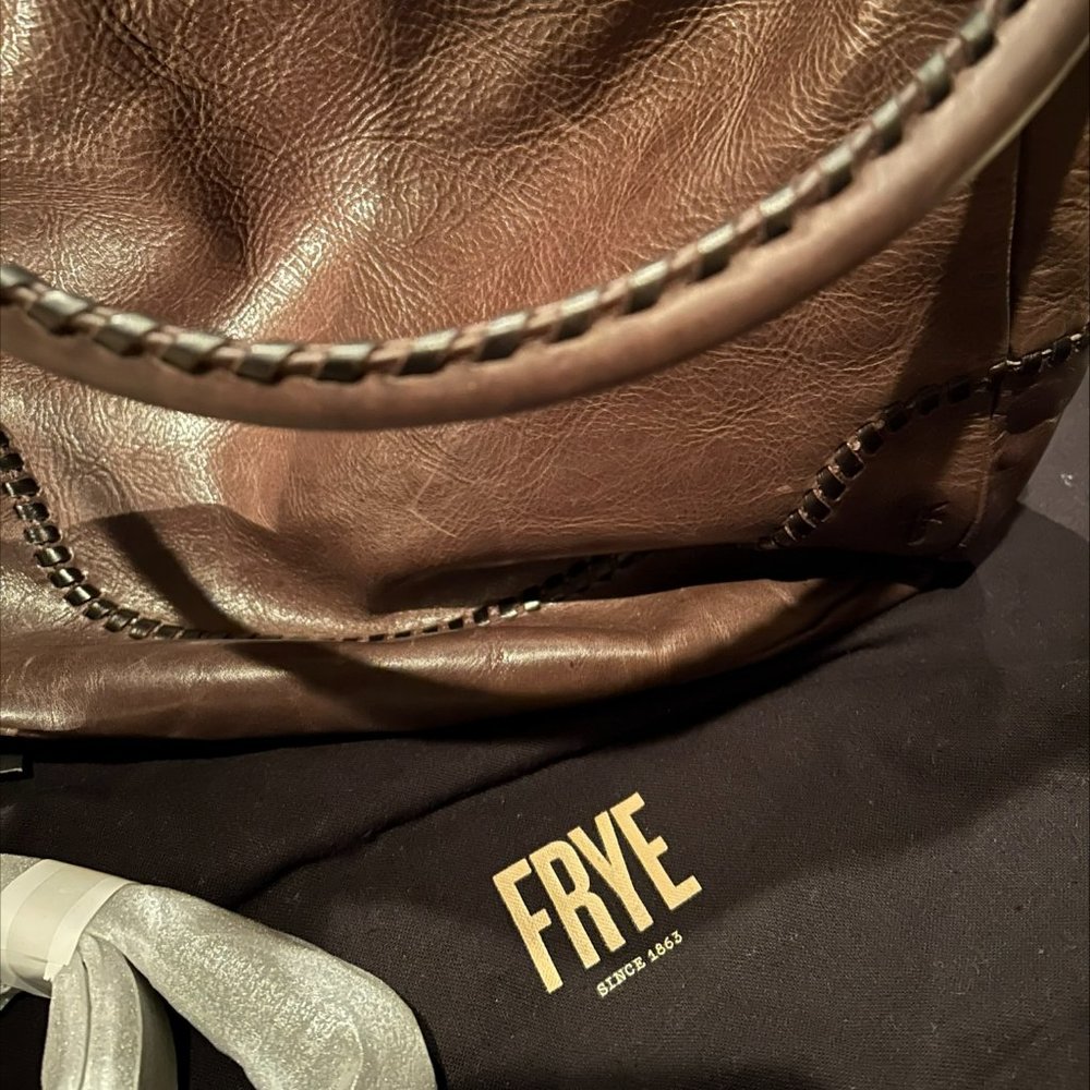 Frye Brown Leather Hobo Bag